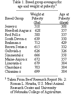 Cow Weight Chart